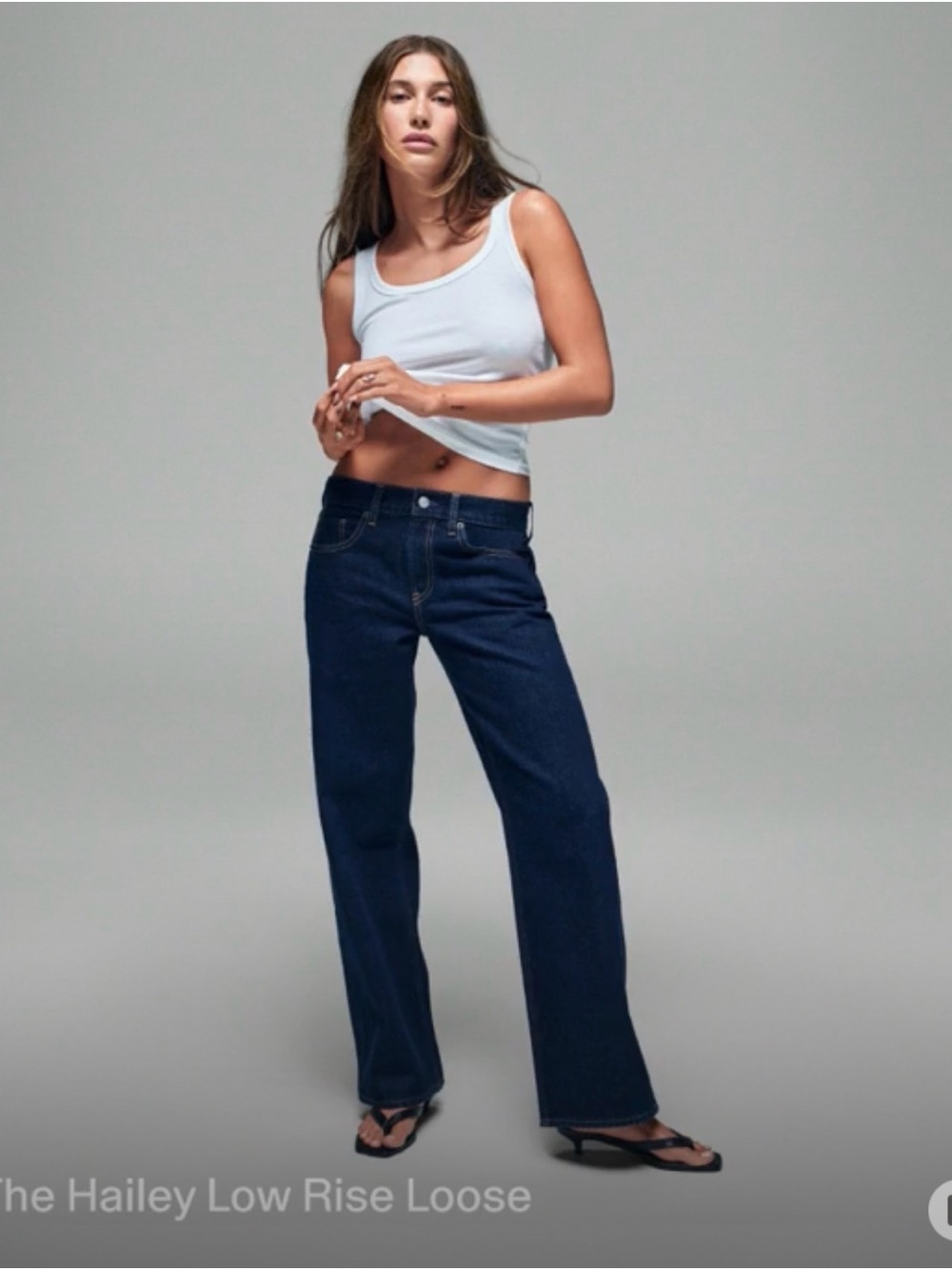 GAP Hailey Low-Rise Loose Jeans in Dark Blue